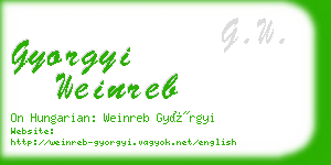 gyorgyi weinreb business card